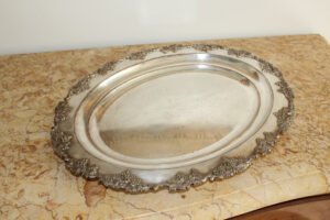 Silver Plated French Tray with Grapes : The French Antique Store