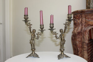 Brass French Candlesticks Antique : The French Antique Store
