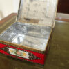 French Vintage Red Tin Box with roses : The French Antique Store