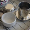 Silver Plated Dubelloire French Antique Coffee Cup Filter Ceramic : The French Antique Store