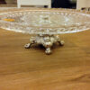Crystal Cake Plate metal base : The French Antique Store