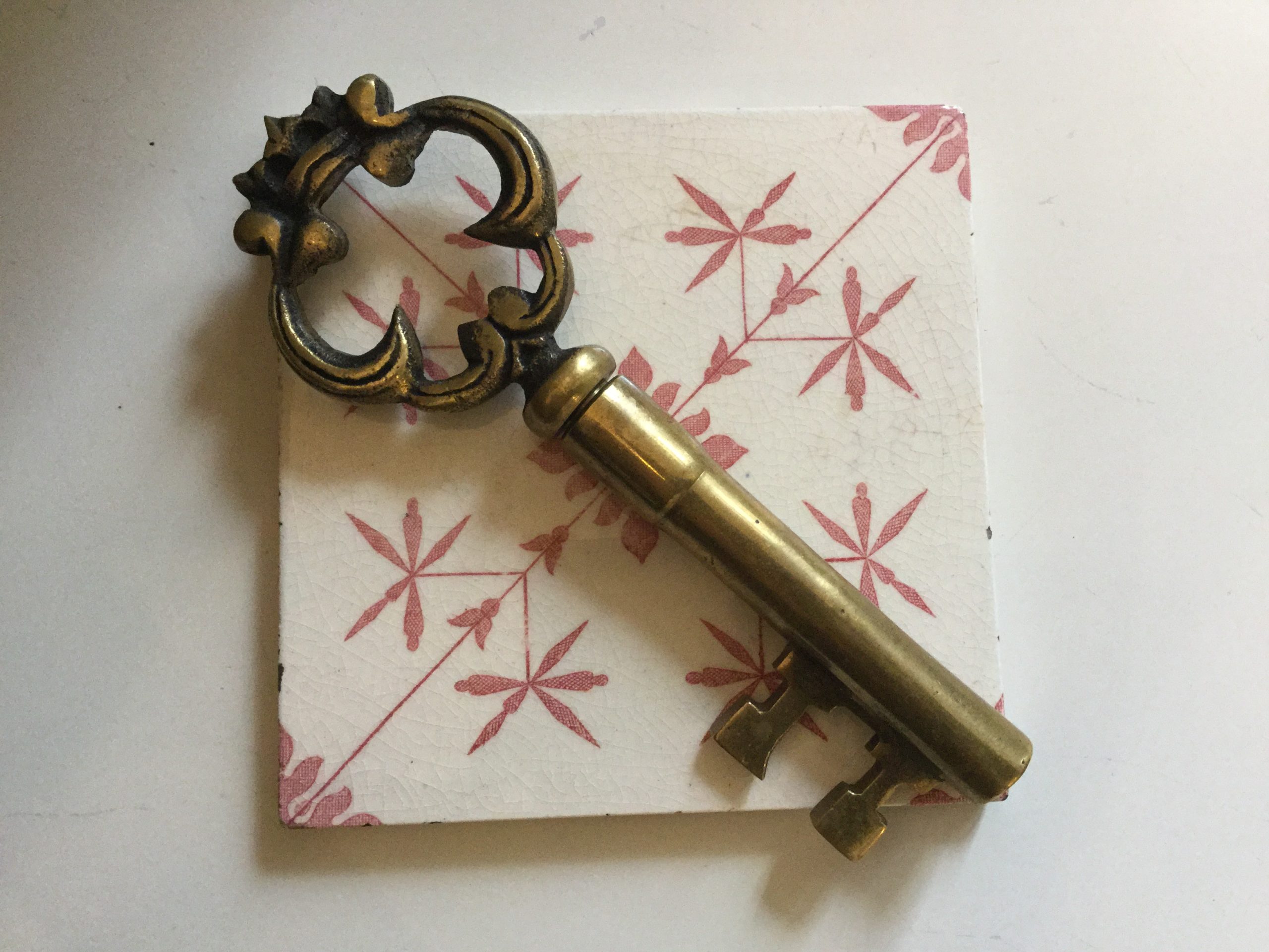 French Brass Corkscrew Key