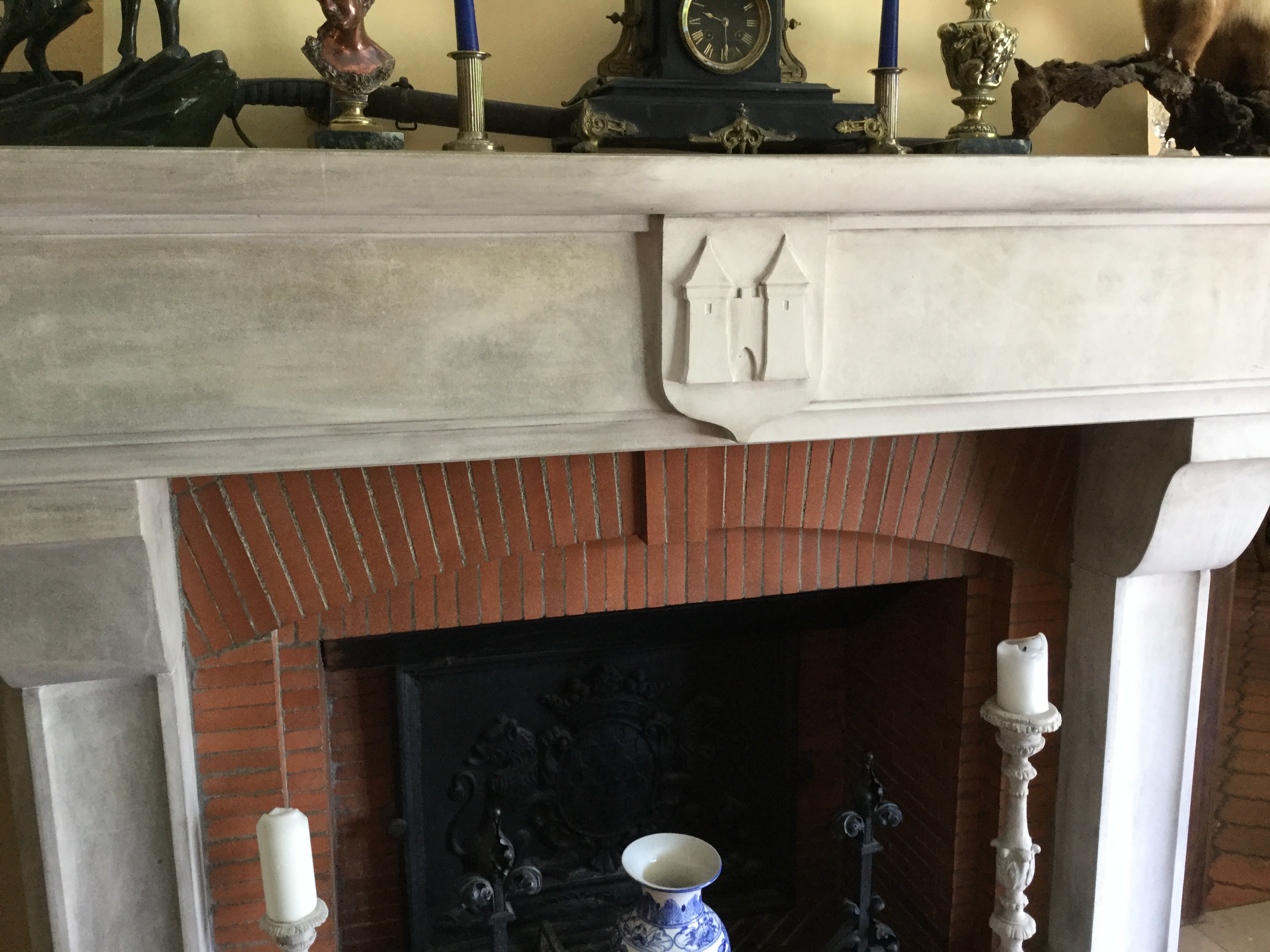 Cleaning an old Limestone Fireplace
