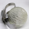 French Urchin Glass and Chrome Wall Sconce Pair The French Antique Store
