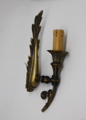Pair of French Wall Sconce Brass The French Antique Store