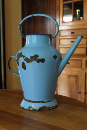 Enamel Watering Can Blue The French Antique Store