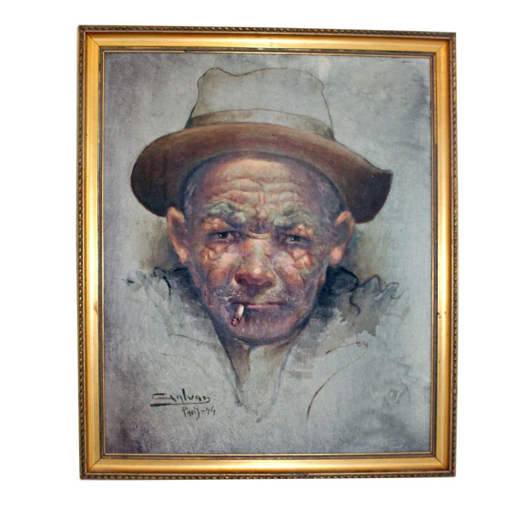 Jose Galvan 1974 Oil Painting Paris Vagabond
