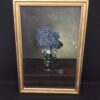French Oil on canvas flowers in vase 16.5x24cm