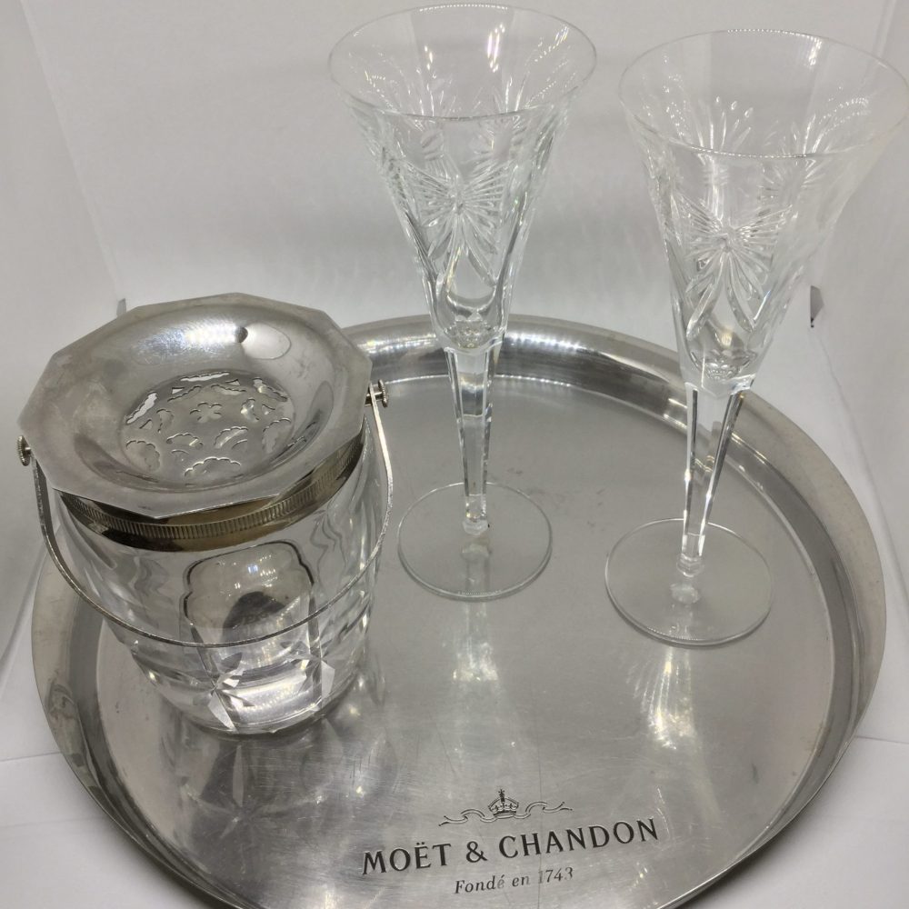 Moet & Chandon Champagne Serving Tray Metal The French Antique Store