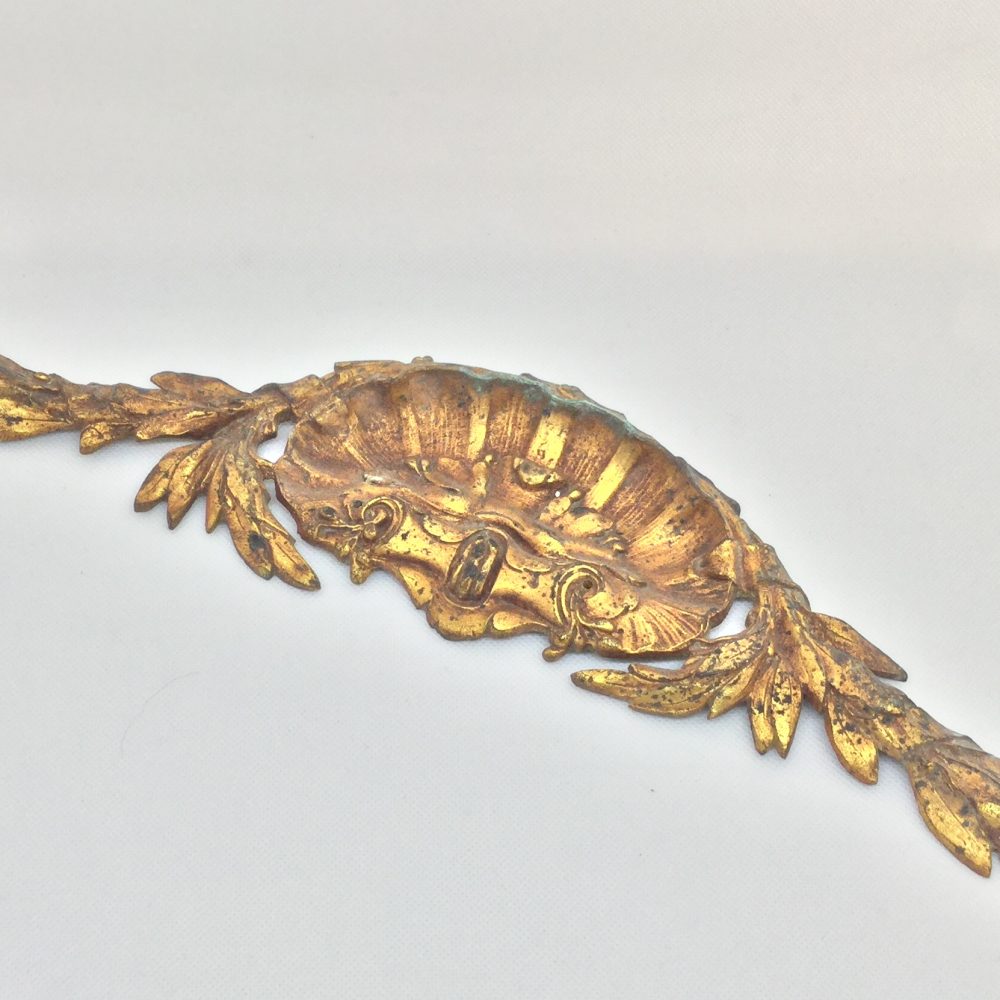 French bronze gilt pediment