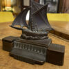 French Cutter Sailboat Inkwell and Penholder LL1136 Paris 1920s 1