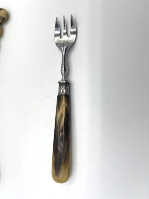 12 French Oyster Forks Bakelite Handles 1950s 4