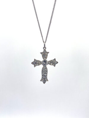 Antique French Silver Paste Cross - the french antique store 2