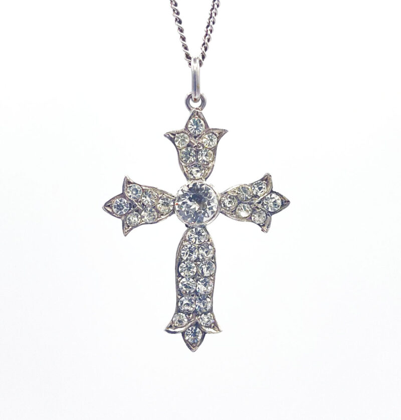 Antique French Silver Paste Cross - the french antique store 3