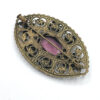 Brass Filigree Brooch 1920s Rhinestones The French Antique Store 2
