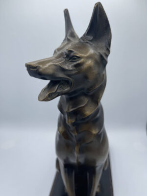 French Art Deco Sculpture German Shepherd Maurice Font (M.Font) French Antique Store 2