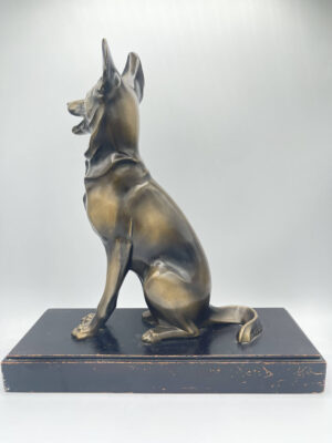 French Art Deco Sculpture German Shepherd Maurice Font (M.Font) French Antique Store 3