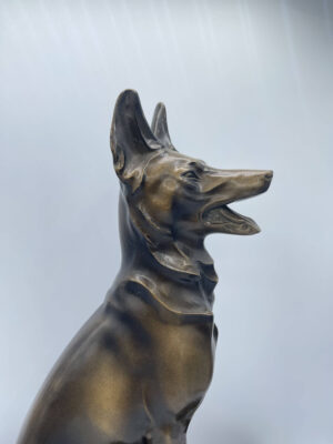 French Art Deco Sculpture German Shepherd Maurice Font (M.Font) French Antique Store 7