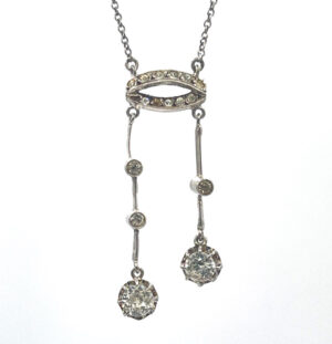 French Silver Paste Negligee Necklace 1920s 3