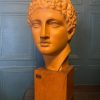 Terracotta bust adonis timber base 1920s