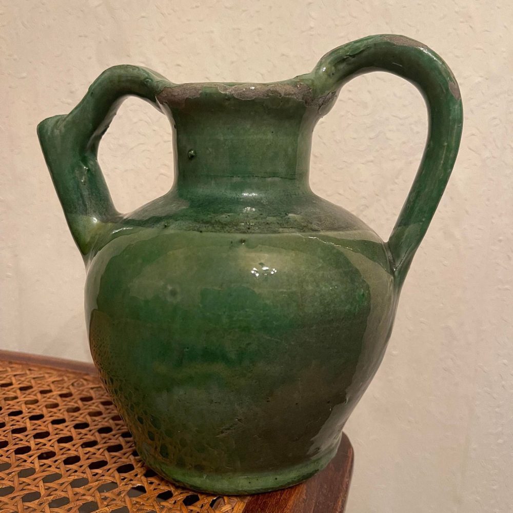 19th century green glazed terracotta pot south france carcassonne the french antique store 169_n