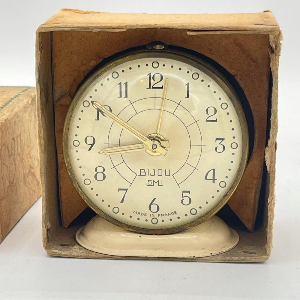 Bijou SMI France Alarm Clock Wind up 1950s 1
