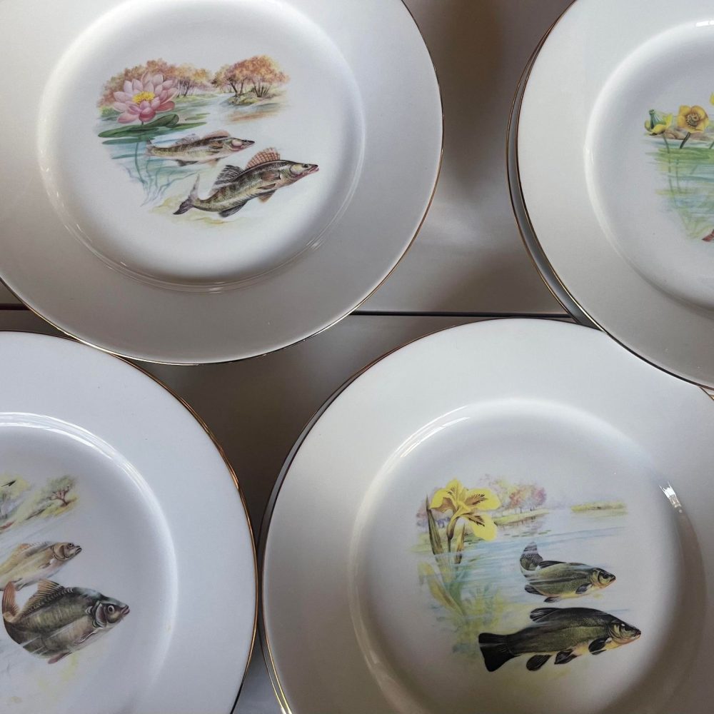 Limoges Porcelaine Fish Serveware Plates Platter 10