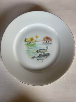 Limoges Porcelaine Fish Serveware Plates Platter 9