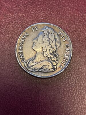 George II 1741 Halfcrown,Young Head, Roses front