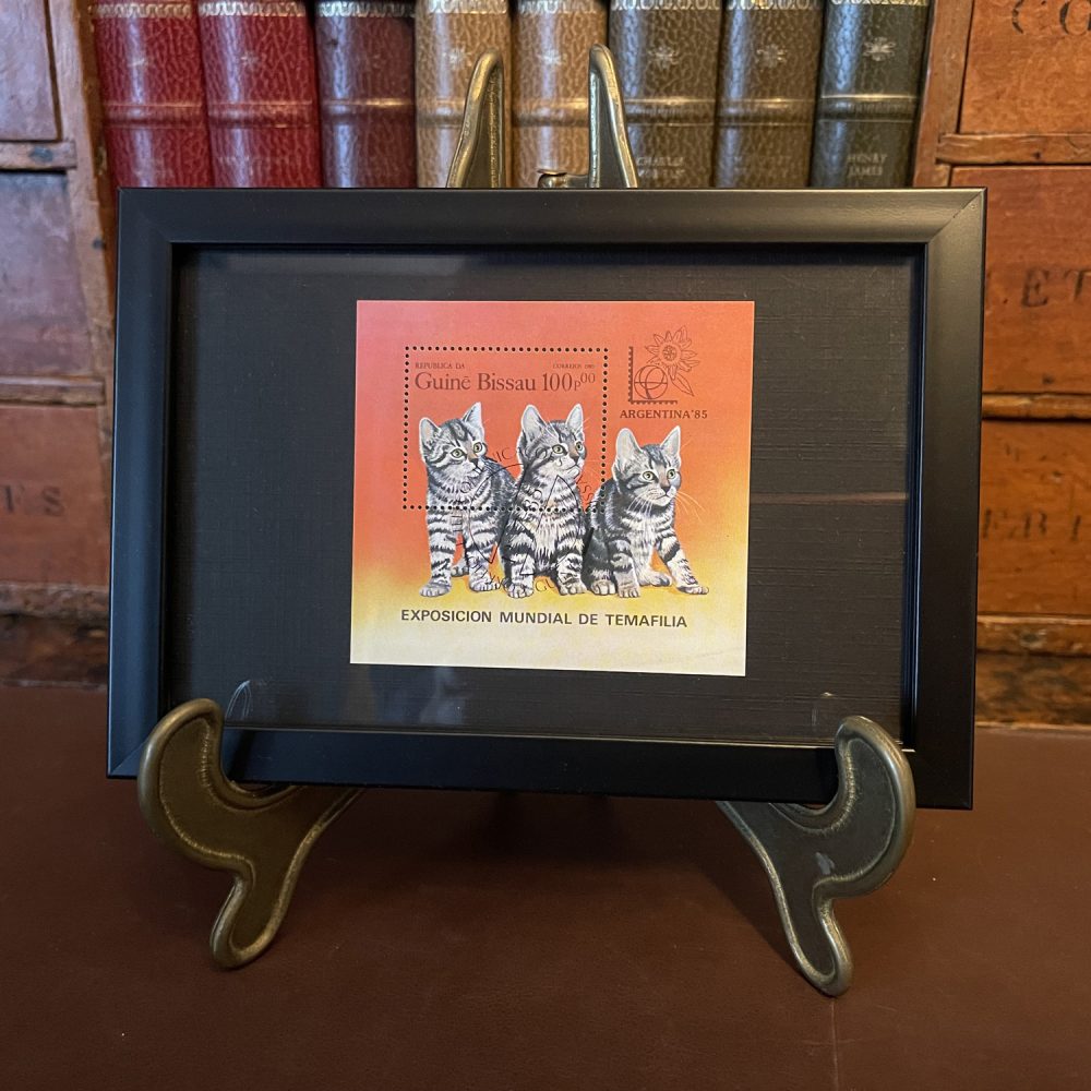 Cat Gift Cat lovers Cat Stamp Framed Stamp - The French Antique Store IMG_6915