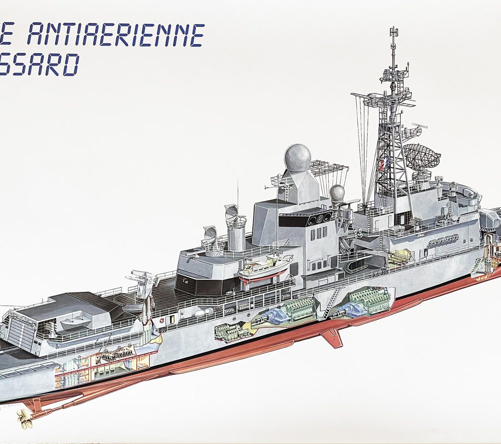 Corvette Antiaerienne Type Cassard DTCN SFCN France 1980