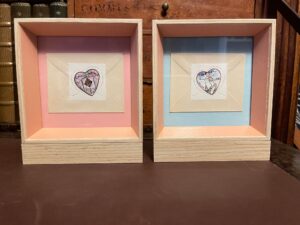 Chanel Heart Stamps by Karl Lagerfeld 2004 Framed stamp gift 2