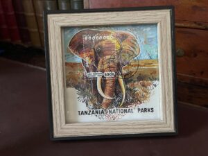 Elephant Stamp Gift Framed 1993 Tanzania