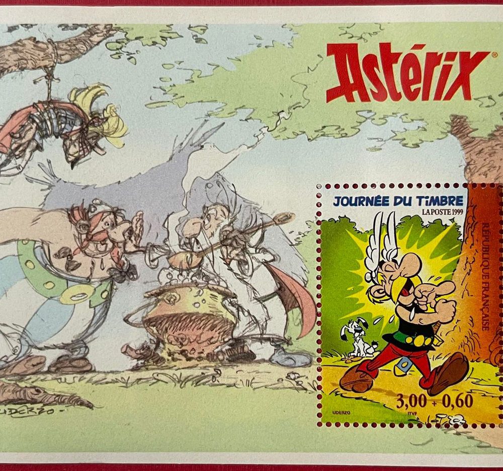 Framed Collectable Asterix Stamp 1999 Journee du Timbre 1