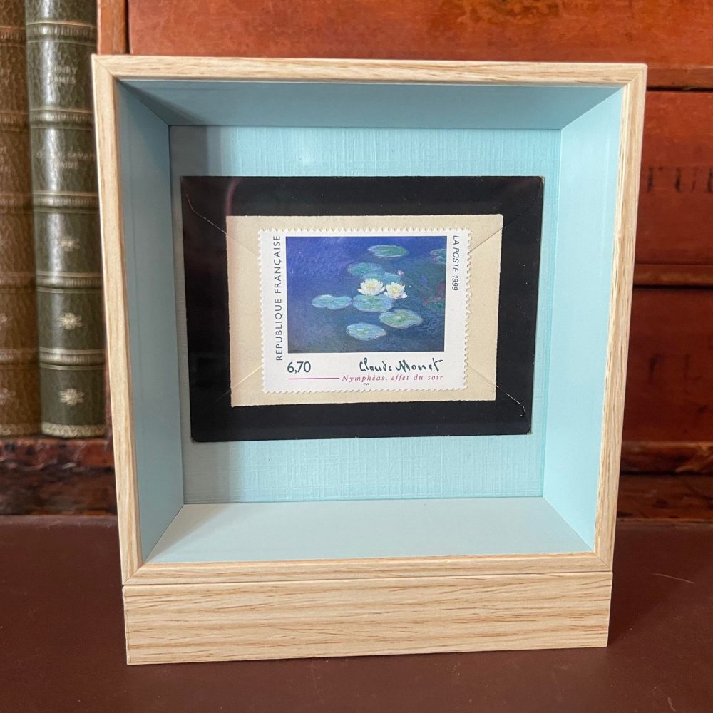 Monet Art Stamp Lillies Collectible Framed 2