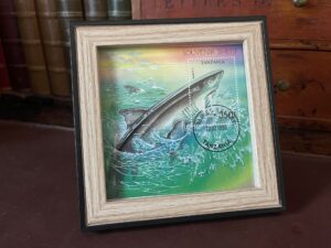 Shark Stamp Framed Gift Tanzania 1993