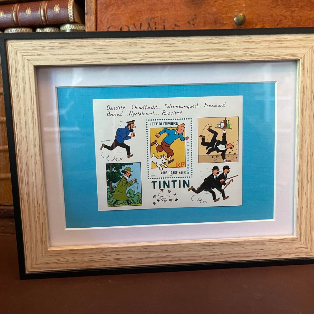 Tintin Framed Stamp gift 2000