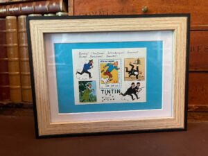 Tintin Framed Stamp gift 2000