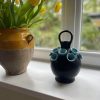 vase tulipiere blue hand signed by RAY CAMART 1950 7