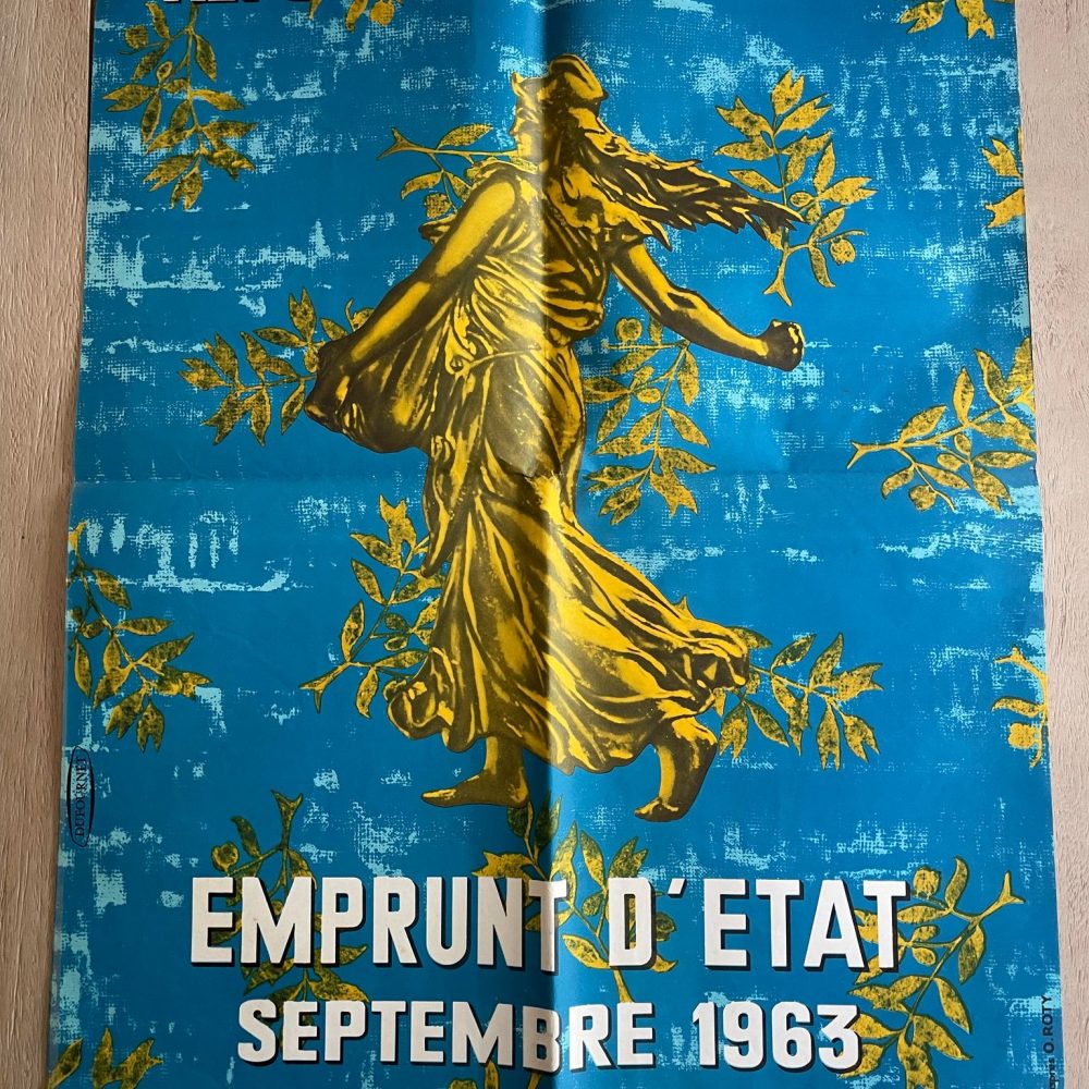Original Poster 1963 La Semeuse Roty Affiche Republique Francaise 1