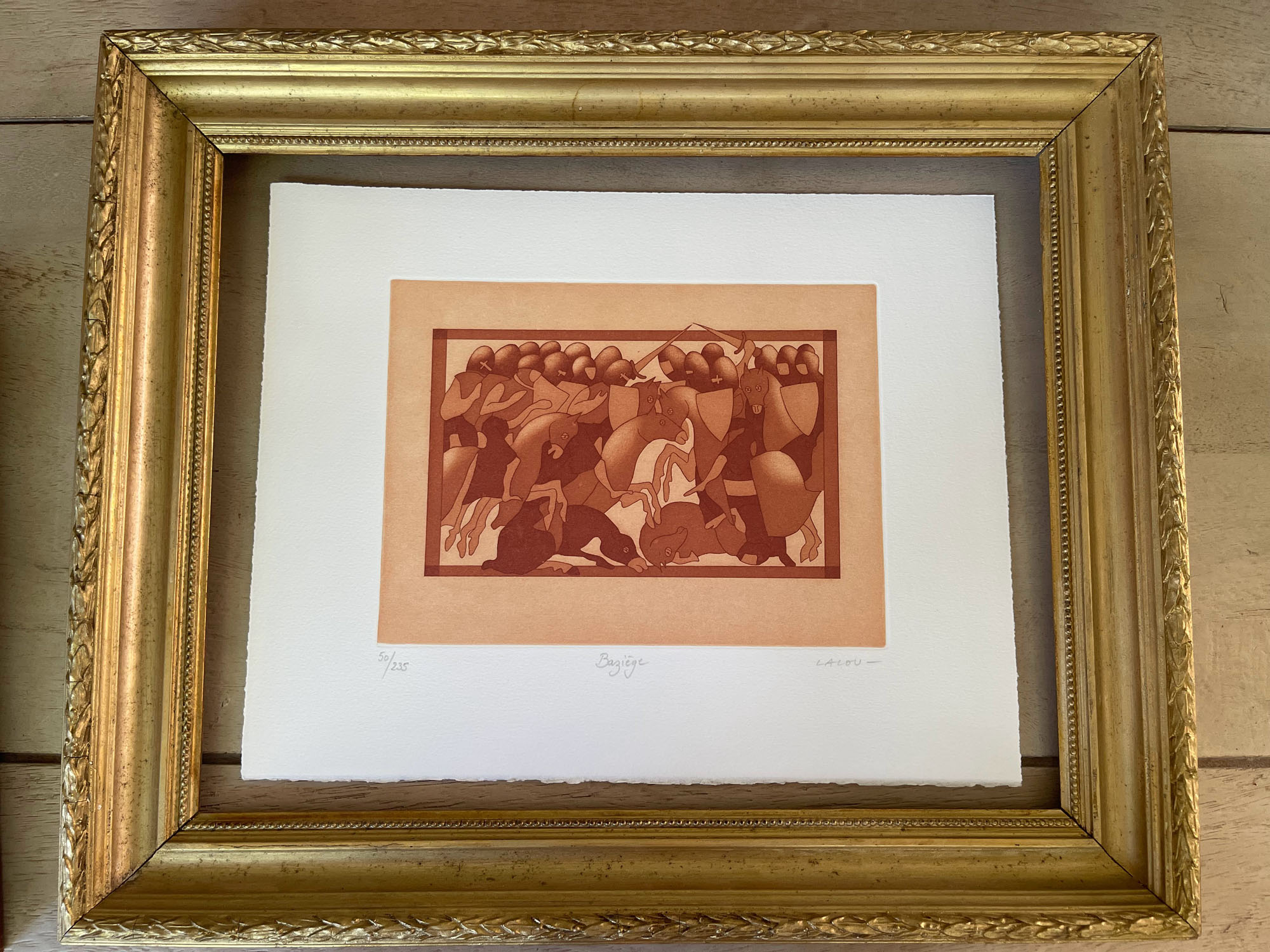 Bataille de Baziege 1219 Limited Edition Print Stephane Lalou - La Canson