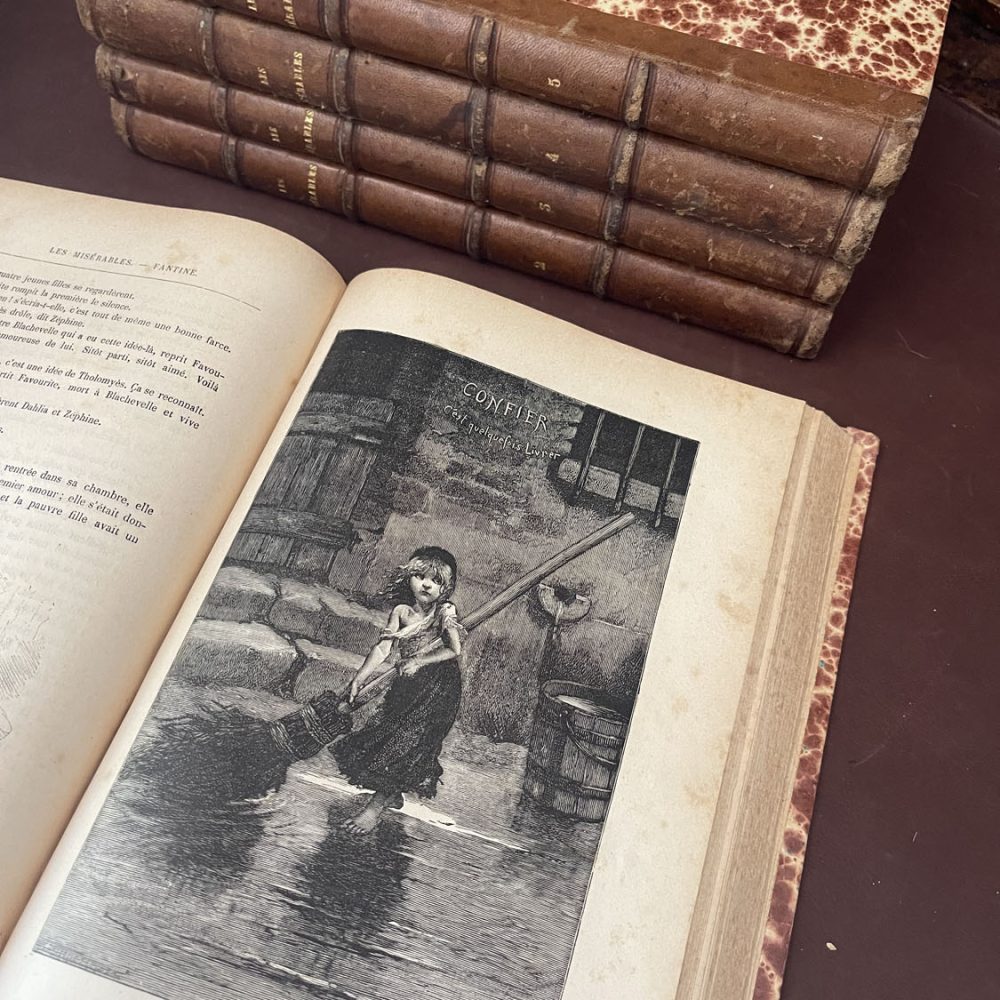 1876 copy of Les Miserables by Victor Hugo - Jules Rouff Editeur