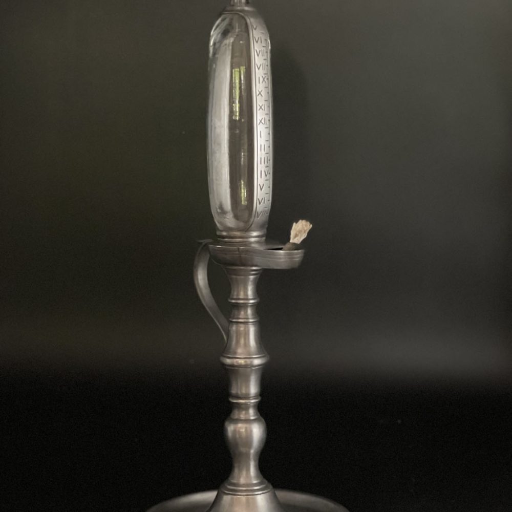 Oil Lamp Clock 19th Century