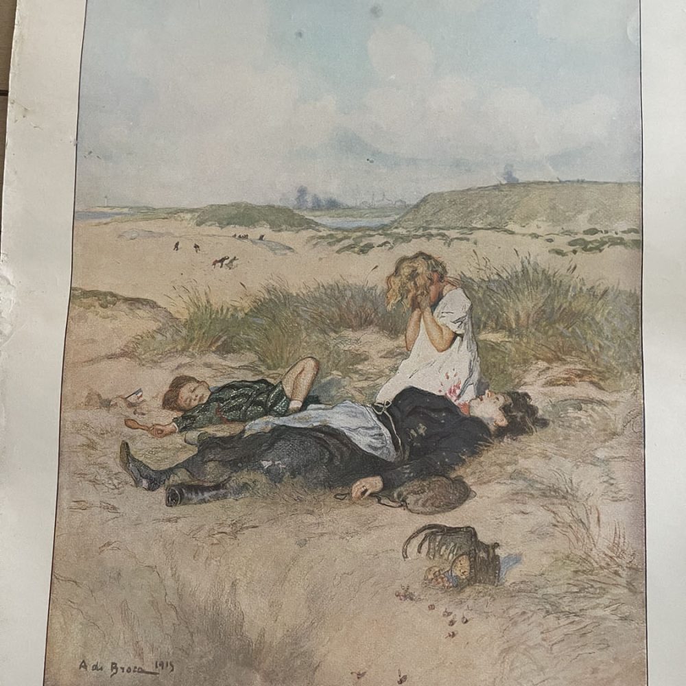 WW1 Original Poster Les Victimes du Taube IMG_0571 The French Antique Store