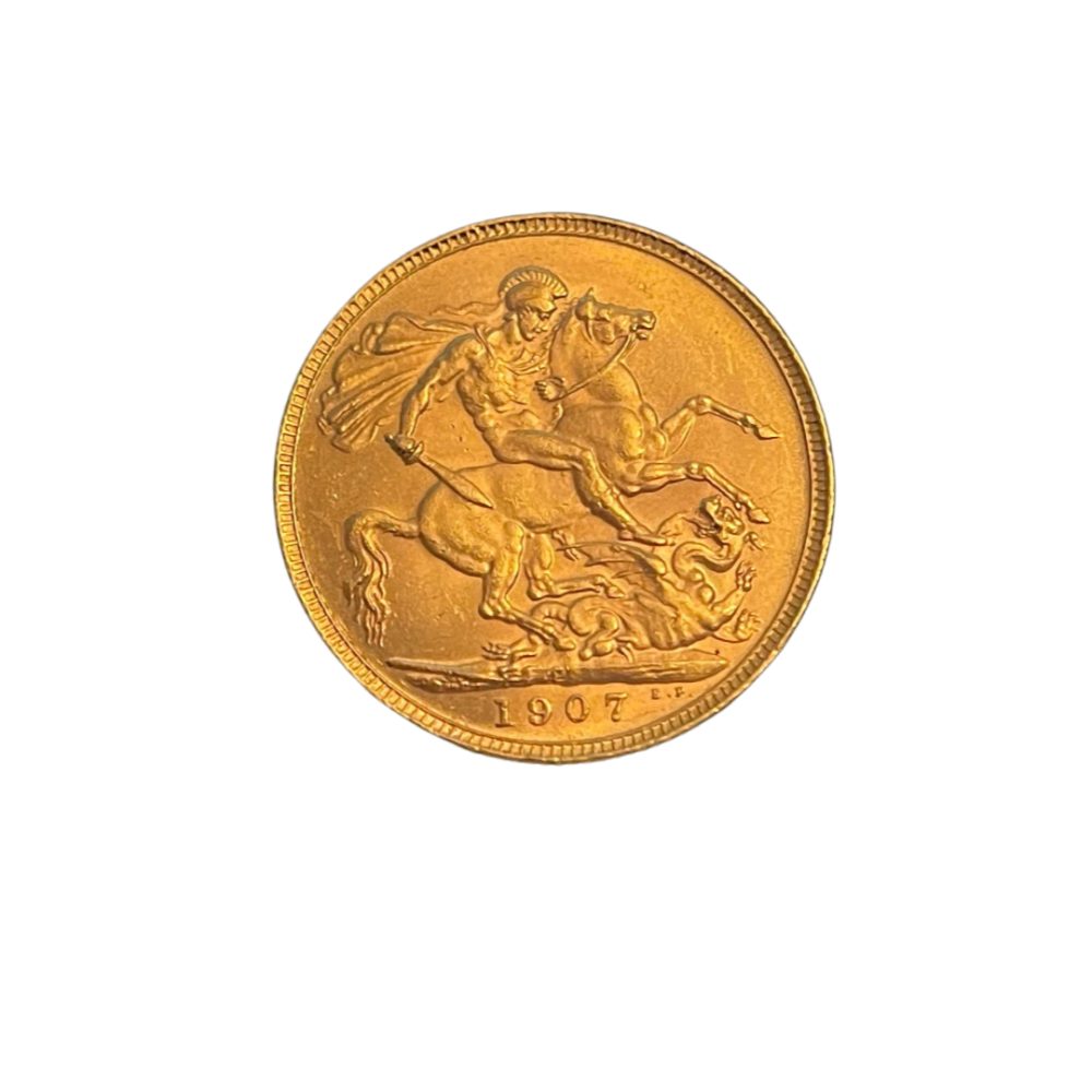 1907 Edward VII London mint Gold Sovereign The French Antique Store 3