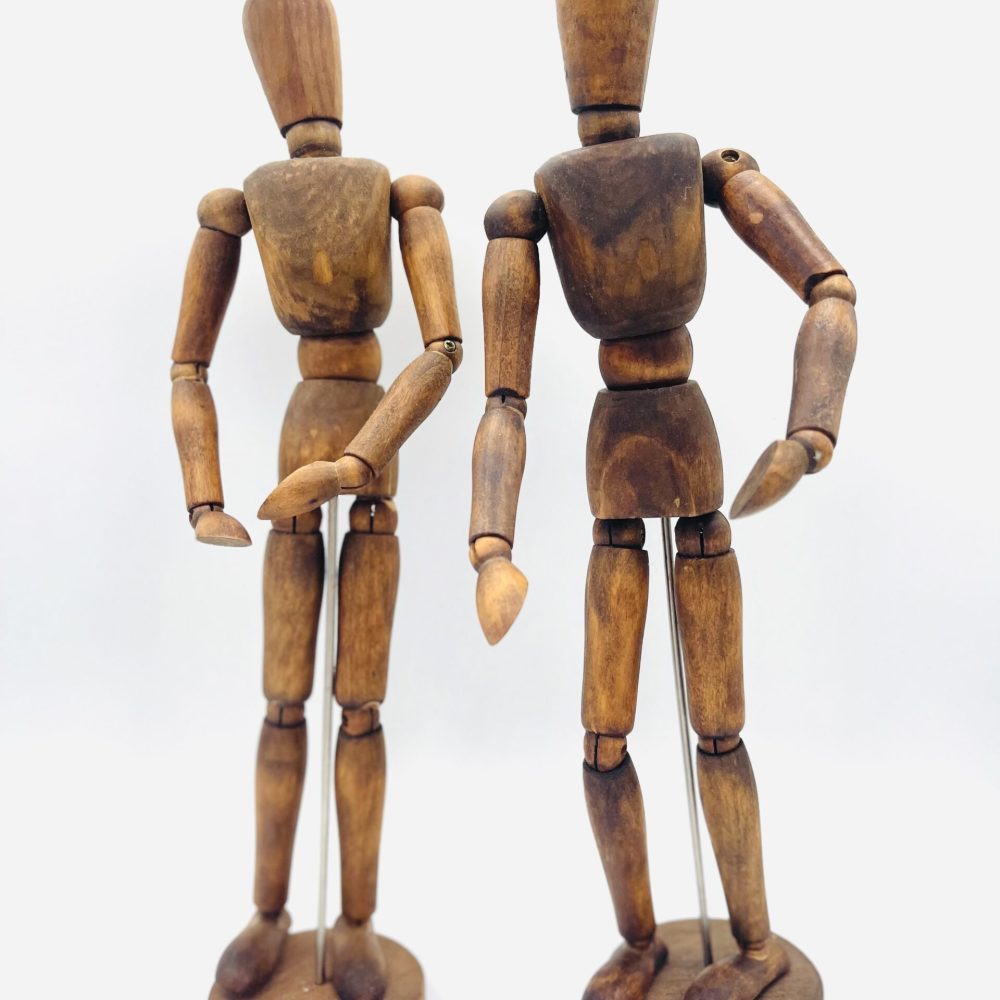 Pair of Vintage Wooden Artists Models