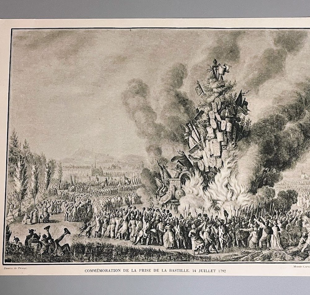 1939 Vintage Print Commemoration of the Storming of the Bastille Paris France