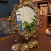 Antique Brass French Vanity Mirror with Cherub adjustable 3