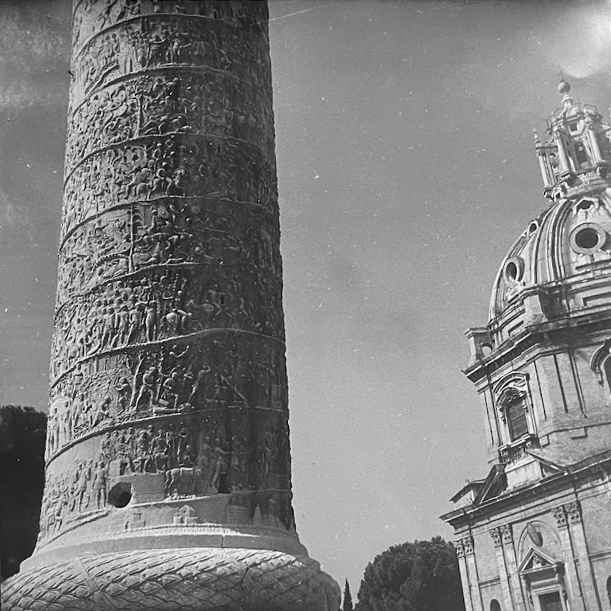 Column of Marcus Aurelius Vintage Photo Rome 1950s