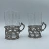 Pair Art Nouveau Tea Glass Podstakanniks The French Antique Store
